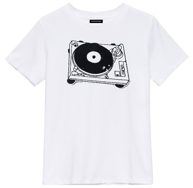 Dj white t top shirt